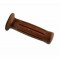 Revetement Poign&eacute;e Domino Moto Ancienne Cyclo Vintage Marron Lg 120mm (La Paire)