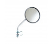 R&eacute;tro Cyclo Universel Rond &Oslash;100mm Chrome M8 reversible + Collier de Guidon - Ajustable en Hauteur