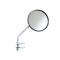 R&eacute;tro Cyclo Universel Rond &Oslash;100mm Chrome M8 reversible + Collier de Guidon - Ajustable en Hauteur