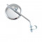 Rétro Cyclo Universel Rond Ø100mm Chrome M8 reversible + Collier de Guidon - Ajustable en Hauteur
