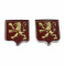 Monogrammes Réservoir et Boite à Outils Rouge / Or Peugeot 103 104 GL10 GT10 102 BB (La paire)