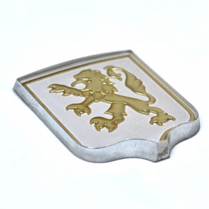 Monogrammes R&eacute;servoir et Boite &agrave; Outils Blanc / Or Peugeot 103 104 GL10 GT10 102 BB (La paire)