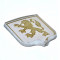 Monogrammes R&eacute;servoir et Boite &agrave; Outils Blanc / Or Peugeot 103 104 GL10 GT10 102 BB (La paire)