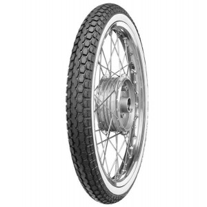 Pneu Cyclo 19 Pouces 2-1/4x19 Continental KKS10 Flanc Blanc 41B - Mobylette Motob&eacute;cane / Peugeot (23x2.25)