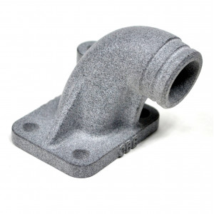 Pipe Admission CBE pour MBK 51 &Oslash; 19mm Coude Origine + Kick - Sortie Carr&eacute; 17x17 - Montage Souple PHBG/CP