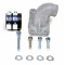 Pipe Admission CBE pour MBK 51 Ø 19mm Coude Origine + Kick - Sortie Carré 17x17 - Montage Souple PHBG/CP