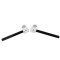 Guidon Bracelet Doppler Cyclo 30mm Alu noir Taillé masse
