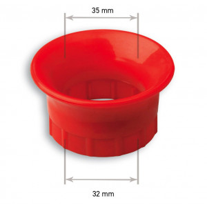 Cornet Malossi Carburateur PHBG &Oslash; 32 x 25 sans Filetage Souple Silicone Rouge
