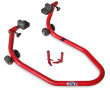 B&eacute;quille de Stand / Leve Moto Arri&egrave;re Universel Renforc&eacute; Rouge R&eacute;glable TNT LM01