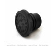 Bouchon r&eacute;servoir Essence Cyclo Peugeot 103 - &Oslash;30mm Plastique Noir avec Logo Lion