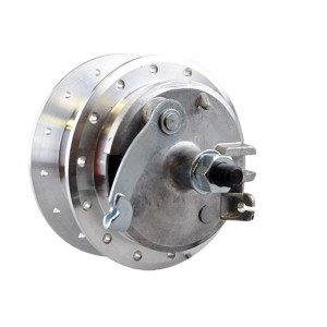 Moyeu de Roue Avant Peugeot 103 SP MVL Vogue 104 Leleu Complet - 28 Trous &Oslash; 80mm Axe de 12mm (Avec frein et Axe)
