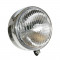 Phare Rond Noir Vitre Clair 148mm Avec Interrupteur Mobylette MBK Motob&eacute;cane Peugeot / Moto Vintage (Optique complet)