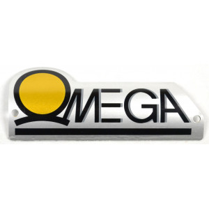 Plaque Alu de Silencieux Omega Cyclo Scooter &agrave; riveter L.100mm - Stock d'&eacute;poque NOS