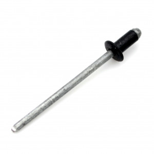 Rivet Alu/Acier &Oslash;3.2 x 6 Noir pour Plaque de Pot Ninja, NSCS, Progun