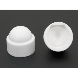 Capuchon de Protection Ecrou 13mm Blanc Plastique / Fourche Peugeot 103 (Unit&eacute;)