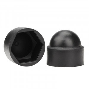 Capuchon de Protection Ecrou 19mm Noir Plastique / Axe de Roue (Unit&eacute;)