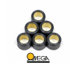 Jeu de 6 Galets Renforc&eacute; Omega &Oslash; 16x13 - 18 Grammes (Peugeot / Piaggio / Malossi)