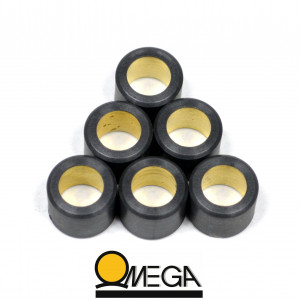 Jeu de 6 Galets Renforc&eacute; Omega &Oslash; 16x13 - 18 Grammes / 3.00g (Peugeot / Piaggio / Malossi)