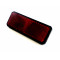 Catadioptre Rectange Rouge Universel Moto Cyclo plat &agrave; visser 88mm x 35mm - 1 fixation M6