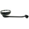 Rétro Universel Cyclo Peugeot / Motobécane / MBK Rond Noir Ø102 - Tige M8 Chrome / Noir - Ht. 200mm