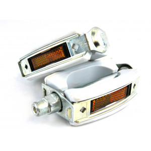 P&eacute;dales Mobylette Blanche Union 689 - Peugeot Motob&eacute;cane MBK Solex (Paire)