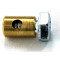 Serre cable Poign&eacute;e de Gaz / Starter Cyclo - Laiton &Oslash;5.5mm Lg.8mm Per&ccedil;age 2.2mm