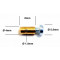 Serre cable Poign&eacute;e de Gaz / Starter Cyclo - Laiton &Oslash; 4mm Lg.8mm Per&ccedil;age 1,6mm