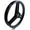 Jantes Type Grimeca 17P Noire Peugeot 103 RCX SPX CLIP Alu 3 hélices - Avant / Arrière