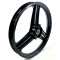 Jantes Type Grimeca 17P Noire Peugeot 103 RCX SPX CLIP Alu 3 hélices - Avant / Arrière