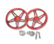 Jantes Peugeot 103 Rouge 17 Type Grimeca Alu - SP MVL SP3 Alu 6 h&eacute;lices Paire Avant / Arri&egrave;re
