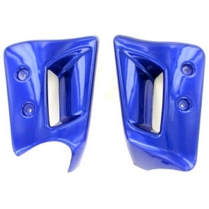 Ecopes Cache Radiateur Peugeot 103 RCX SPX LC Bleue Etendard Plastique - Paire