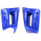 Ecopes Cache Radiateur Peugeot 103 RCX SPX LC Bleue Etendard Plastique - Paire