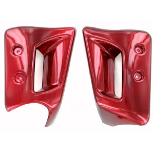 Ecopes Cache Radiateur Peugeot 103 RCX SPX LC Rouge Tison Plastique - Paire
