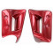 Ecopes Cache Radiateur Peugeot 103 RCX SPX LC Rouge Tison Plastique - Paire