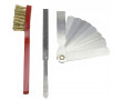 Outils R&eacute;glage Bougie / Rupteur - (Brosse &agrave; bougie + Jeu de Cales + Lime)