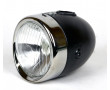 Phare avant noir SIM D.125mm casquette chrom&eacute;e support de compteur (BA20d)