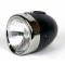 Phare avant noir SIM D.125mm casquette chrom&eacute;e support de compteur (BA20d)