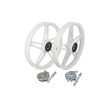 Paire de jantes compl&egrave;tes 17"x1.6 Blanches type Bernardi Peugeot 103 MVL Vogue