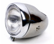 Phare chrom&eacute; D.125mm casquette chrom&eacute;e support de compteur (60mm)