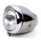 Phare chrom&eacute; D.125mm casquette chrom&eacute;e support de compteur (60mm)