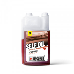 Huile Moteur Ipone 2T Self Racing Semi Synth&egrave;se - Bidon 1 Litre Senteur Fraise