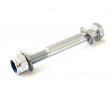 Axe de serrage Barre centrale Peugeot 103 RCX M7X60 Complet + 2 rondelles + &eacute;crou frein