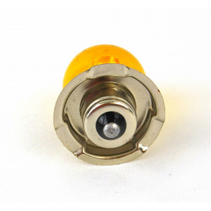 Ampoule 6V 15W P26S Optique Peugeot 103 - Jaune &agrave; Collerette (Phare Avant)