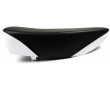 Selle Biplace Noire / Blanche Mobylette Peugeot MBK Motobecane Moto Vintage (avec sangle + Support)