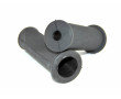 Poign&eacute;e Caoutchouc Noire Gauffr&eacute; 100mm D22/25 Mobylette MBK Motob&eacute;cane Peugeot Universel (Paire)