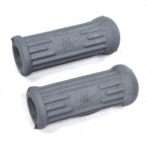Caoutchouc de Repose pieds arri&egrave;re Gris 75mm Mobylette MBK Motobecane (Paire)