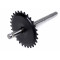 Axe de Pédalier / Poulie Cyclo MBK 51 41 Mobylette 40 50 - Pignon 28 dents Noir Plein Soudé L214