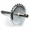 Axe de Pédalier / Poulie Cyclo MBK 51 41 Mobylette 40 50 - Pignon 28 dents Noir Plein Soudé L214