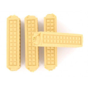 Patins de p&eacute;dales Mobylette MBK Motob&eacute;cane type Eclair Beige Cr&egrave;me - Jeu de 4