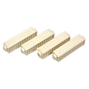 Patins de p&eacute;dales Mobylette MBK Motob&eacute;cane type Eclair Blanc Cr&egrave;me - Jeu de 4